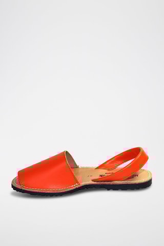Sandálias Avarca de couro - Laranja