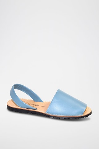 Sandálias Avarca de couro - Azul