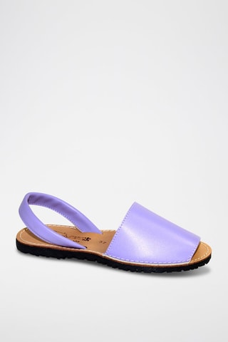 Sandálias Avarca de couro - Violeta