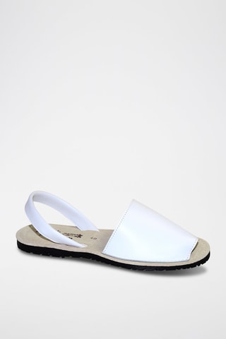 Sandálias Avarca de couro - Branco