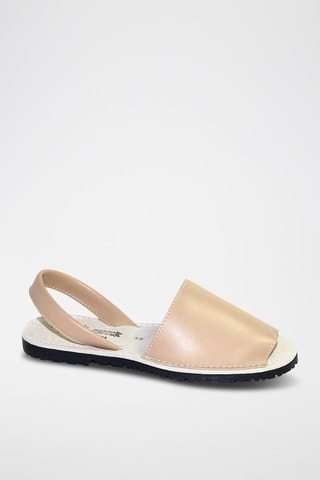 Sandálias Avarca de couro - Bege