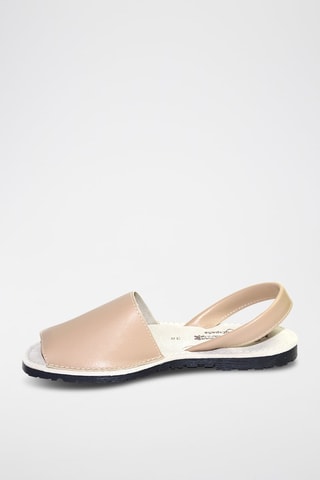 Sandálias Avarca de couro - Bege