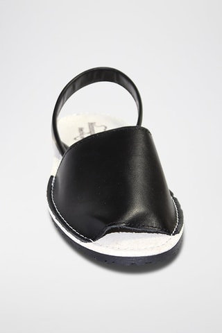 Sandálias Avarca de couro - Preto