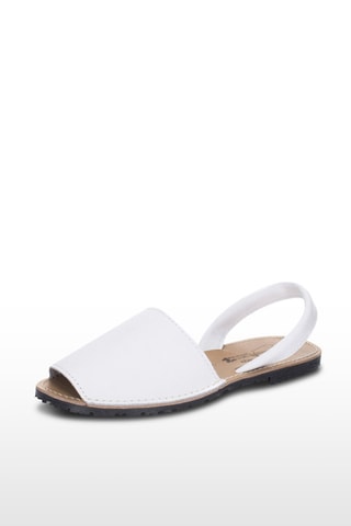 Sandálias Avarca de couro - Branco