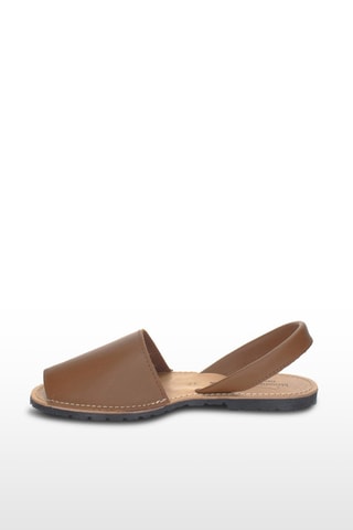 Sandálias Avarca de couro - Castanho