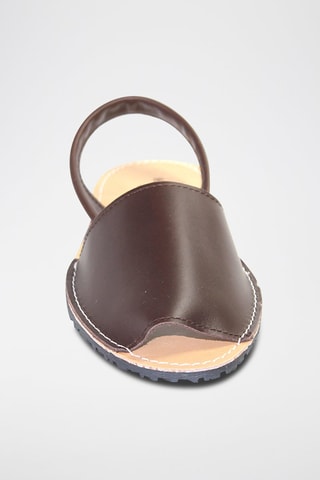 Sandálias Avarca de couro - Castanho