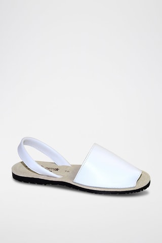 Sandálias Avarca de couro - Branco