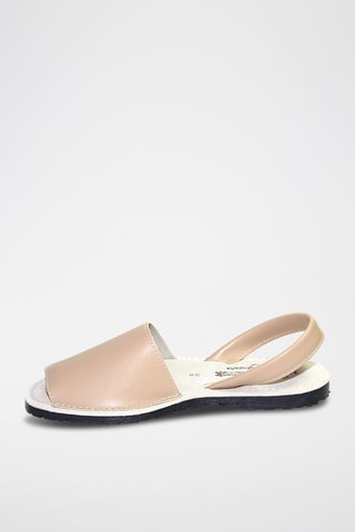 Sandálias Avarca de couro - Bege