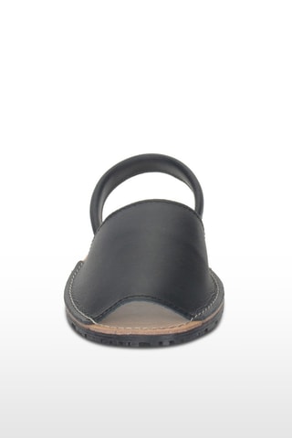 Sandálias Avarca de couro - Preto