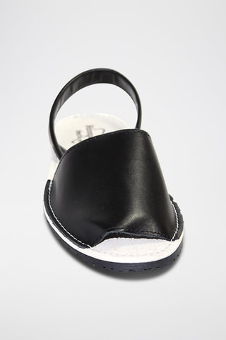 Sandálias Avarca de couro - Preto