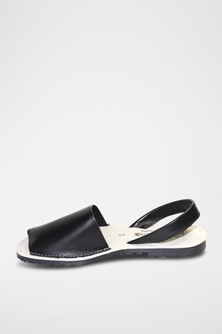 Sandálias Avarca de couro - Preto