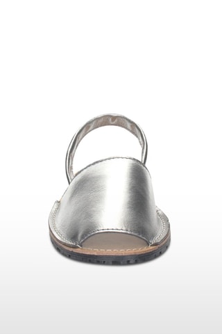 Sandálias Avarca de couro - Prateado