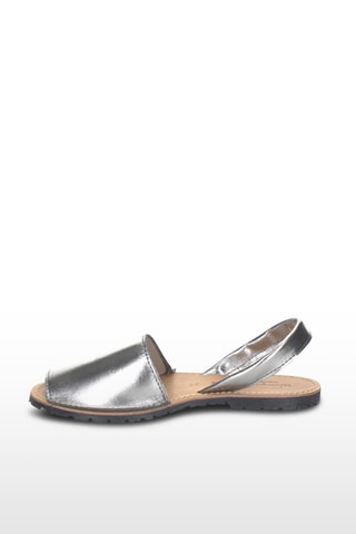 Sandálias Avarca de couro - Prateado