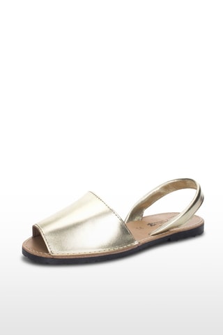 Sandálias Avarca de couro - Dourado