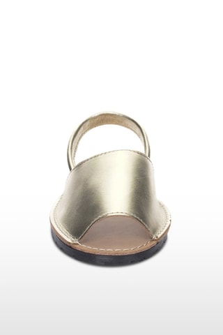 Sandálias Avarca de couro - Dourado