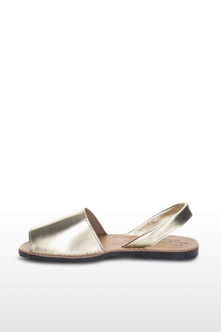 Sandálias Avarca de couro - Dourado