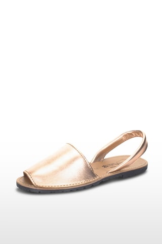 Sandálias Avarca de couro - Dourado-rosa