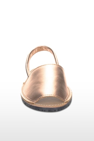 Sandálias Avarca de couro - Dourado-rosa