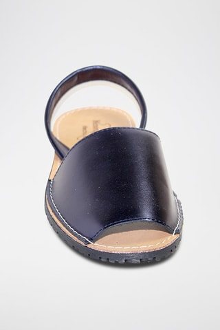 Sandálias Avarca envernizadas de couro - Azul