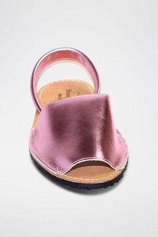 Sandálias Avarca envernizadas de couro - Rosa