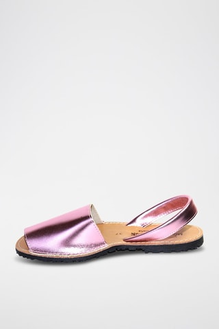 Sandálias Avarca envernizadas de couro - Rosa