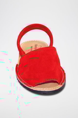 Sandálias Avarca de couro - Vermelho
