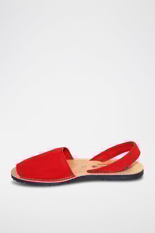Sandálias Avarca de couro - Vermelho