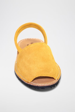 Sandálias Avarca de couro - Amarelo