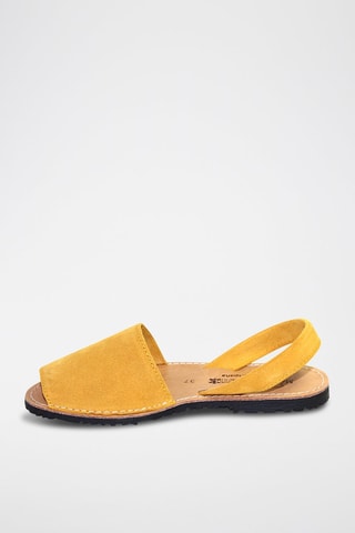 Sandálias Avarca de couro - Amarelo