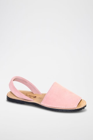 Sandálias Avarca de couro - Rosa