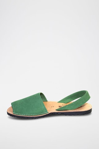 Sandálias Avarca de couro - Verde