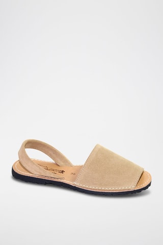 Sandálias Avarca de couro - Bege