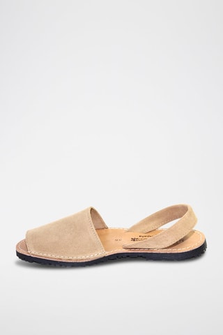 Sandálias Avarca de couro - Bege