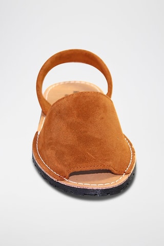 Sandálias Avarca de couro - Castanho