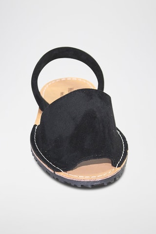 Sandálias Avarca de couro - Preto