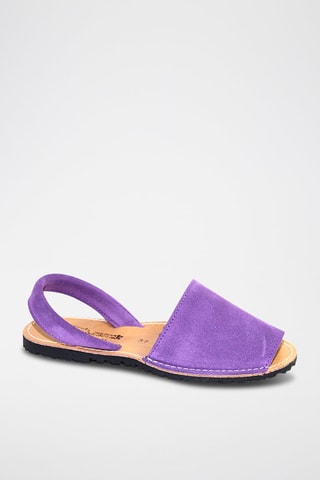 Sandálias Avarca de couro - Violeta