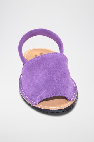 Sandálias Avarca de couro - Violeta