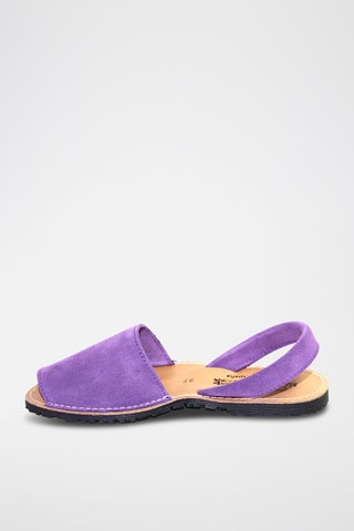 Sandálias Avarca de couro - Violeta