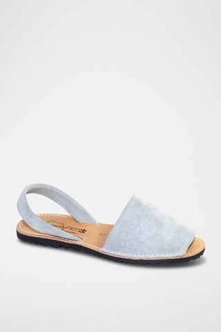 Sandálias Avarca de couro - Cinzento