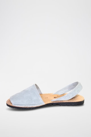 Sandálias Avarca de couro - Cinzento