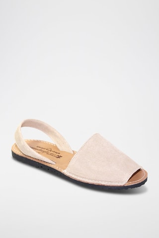 Sandálias Avarca de couro - Bege