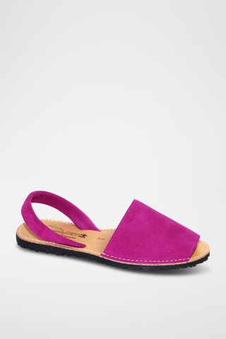 Sandálias Avarca de couro - Rosa