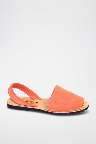 Sandálias Avarca de couro - Laranja