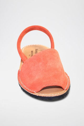 Sandálias Avarca de couro - Laranja