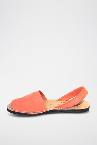 Sandálias Avarca de couro - Laranja