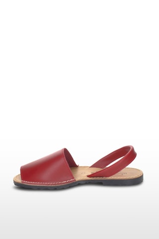 Sandálias Avarca de couro - Vermelho