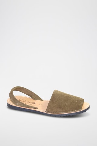 Sandálias Avarca de couro - Castanho