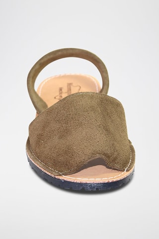 Sandálias Avarca de couro - Castanho