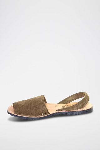 Sandálias Avarca de couro - Castanho