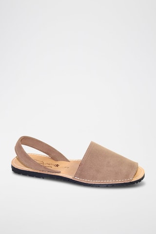 Sandálias Avarca de couro - Castanho